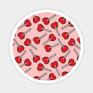 Red Heart Lollipops Magnet